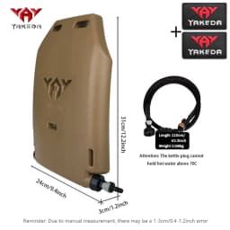 YAKEDA Hunting Vest Insert Plate Water Bag Comes with Drinking Hose+Bite Valve Connector Hard Shell Comes with Badge