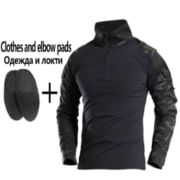Men's Outdoor Tactical Shirts Hiking Military T-Shirts Army CP Camo Hunting Clothes Climbing Shirt Camping Tops Wear-resisting