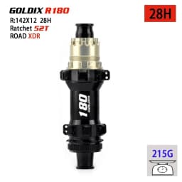 GOLDIX R180 24/28H Road Gravel Bike Hub 52T Ratchet Center Lock Disc Brake HG XDR 11-12 Speed Lightweight Bicycle Wheel Hubset