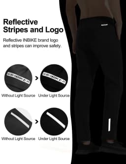 INBIKE Winter Cycling Pants Men Thermal Fleece Bicycle Leggings Windproof Outdoor Biker Riding Pants Tights MTB Cycling Clothing