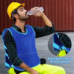2 Pcs Cooling Vest With 48 Pcs Ice Pack Adjustable Ice Vest For Men Women Hot Weather Working Running Fishing Cycling
