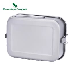 Boundless Voyage Titanium Bento with Lid & Handle Outdoor Camping Cookware Leak Proof Lunch Box Container Ti2081C-83C