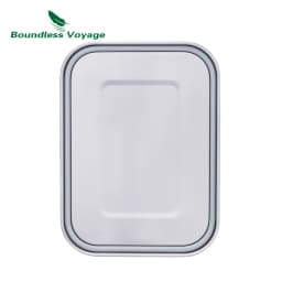 Boundless Voyage Titanium Bento with Lid & Handle Outdoor Camping Cookware Leak Proof Lunch Box Container Ti2081C-83C