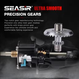 Seasir P-Series Prospec Carbon Fiber Spining Reel 9Kg Max Drag 8+1BB 5.2:1/6.2:1 Freshwater Saltwater Fishing Reel