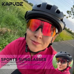 Kapvoe HD Photochromic Cycling Glasses Lighteight UV400 Sunglasses for Men Women Bike MTB Outdoor Eyewear Riding Driving Running