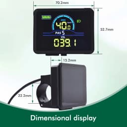 UART2 P5C Electric Bike Colorful LCD Display Meter 24V-60V SM/Waterproof Connection Plug Ebike intelligent Display With USB