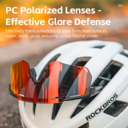 ROCKBROS Ultra-light Cycling Sunglasses Photochromic Polarized Large Frame Cycling Glasses HD Lens UV Protection Bicycle Goggles