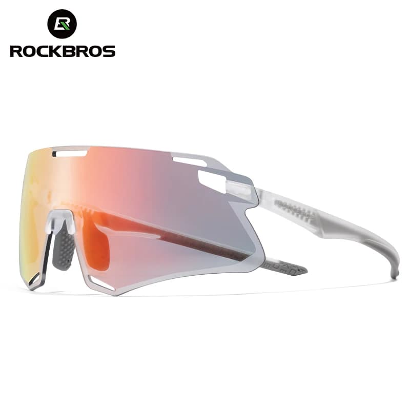 ROCKBROS Photochromic Cycling Glasses HD Curved Lens Ultra-Light Bicycle Glasses Outdoor Cycling Eyewear UV Protection Goggles