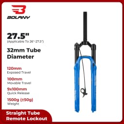 BOLANY MTB Air Fork 26 27.5 29Inch 120mm Travel Air Oil Suspension 9x100mm QR Lightweight Bike Fork R29 Bicycle Accessories Part