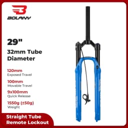 BOLANY MTB Air Fork 26 27.5 29Inch 120mm Travel Air Oil Suspension 9x100mm QR Lightweight Bike Fork R29 Bicycle Accessories Part