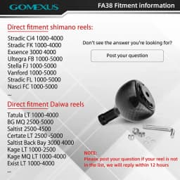 Gomexus FA38S Handle Knob For Shimano Stella Vanquish Daiwa Exist Saltist 1000 - 4000 Spinning Power Reel Titanium 38mm