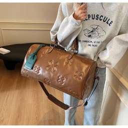 Fashion Bag PU Leather Women'S Gym Fitness Yoga Travel Luggage Boston Handbag Outdoor Duffle Sports Suitcase Shoulder Tote Bag