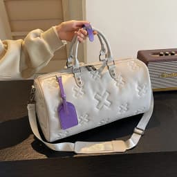 Fashion Bag PU Leather Women'S Gym Fitness Yoga Travel Luggage Boston Handbag Outdoor Duffle Sports Suitcase Shoulder Tote Bag