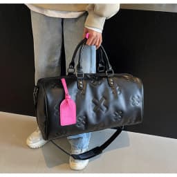 Fashion Bag PU Leather Women'S Gym Fitness Yoga Travel Luggage Boston Handbag Outdoor Duffle Sports Suitcase Shoulder Tote Bag