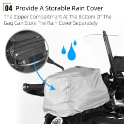 Rhinowalk Motorcycle Tank Bag 9L Waterproof With 1.5L Water Bag Motorcycle Backpack With Rain Cover Multi-function Laggage Bag