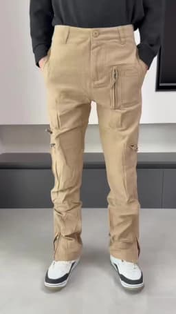 2025 Men's Cargo Pant Cotton Outdoors Tactical Pant Men Vintage Camo Green Work Many Pocket Cotton Camouflage Black Trouser