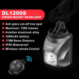 TOWILD DL1200S/DL1700 Bicycle Light With Cut-Off Line Beam1900LM Rechargeable Bike Front Light Power Bank Mtb Cycling Headlights