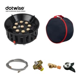 21000W 9-Core Camping Stove High-Power Gas Burner Strong Fire Power Portable Tourist Burner Windproof Stove Burner for Outdoor