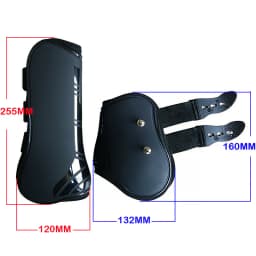 1 Set Horse Leg Guard PU Neoprene Protective Boots Adjustable Horse Splint Boots Leg and Support for Training Riding Jumping