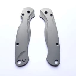 1 Pair Titanium Alloy Knife Handle Scales for Spyderco C81 Para 2 Folding Knives