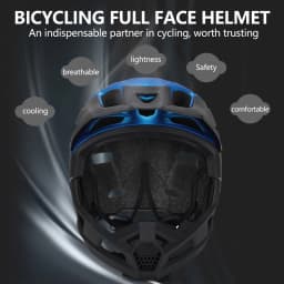 Horntour Detachable Full Face Bicycle Helmet for Adults Chin Guard Bike Helmet Shield Road MTB Safety Cycling Equipments