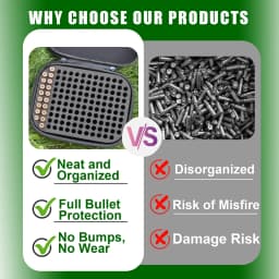 .30/7.62mm Ammunition Organizer 136 Rounds Ammo Storage Box Rifle Cartridge Storage Container Bullet Holder for Hunting Shooting