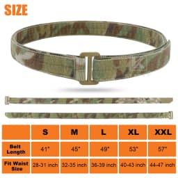 KRYDEX Tactical 1.5" EDC Duty Belt Concealed Carry Base Belt Hook & Loop Inner Belt Men Waist Belt Outdoor Hunting Acessories