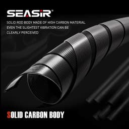 Seasir Black Arrow Spining Baitcasting Fishing Rod Carbon Fiber FUJI O 1.5-1.8m BFS Lure Weight 0.8-10g UL Ultralight Micro Fish