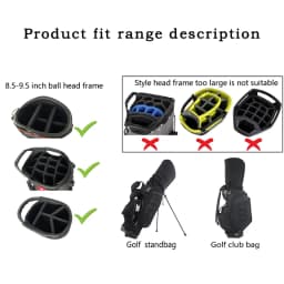 Golf Accessories, Golf Bag Proof Dust Cover, Golf Bag Cap, PU Leather Material