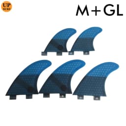 UPSURF FCS Fins M+GL 5pcs Honeycomb Surfboard Fins High Performance Surf Fins Multicolors Surfing 5 Fins Free Match
