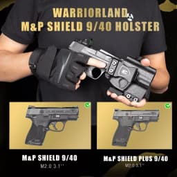 Fit Smith & Wesson M&P Shield/Shield plus 9mm /.40/M2.0-3.1,IWB Kydex Holster,Claw&Optic Cut,Right Hand,Adjustable,Click Sound