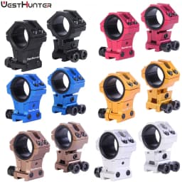 WESTHUNTER Adjustable Profile Raise Dovetail Mounts Precision 11mm Rails CNC 30mm/25.4mm High Profile Hunting Rifle Scope Rings