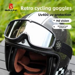 BOLLFO Retro Helmet Goggles for Motorcycle Outdoor Cycling and Skiing Glasses