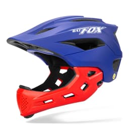 BATFOX Children Full Face Bike Helmet Removable Chin Balance Bike Skateboard Roller Skating Safety Cap Kids Bicycle Cycling Gear