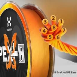 HASIDA Butterfly 100m 8Braided PE PEX+ Tech Standard Line Dia Smooth Soft Environmentally Friendly 0.6-5.0# Anti UV Fishing Line