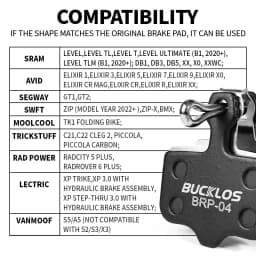 25 Pairs BUCKLOS Bicycle Disc Brake Pads for SRAM DB1 DB3 DB5 Resin Ceramic Bike Hydraulic Brake Pads for SRAM AVID ELIXIR Brake