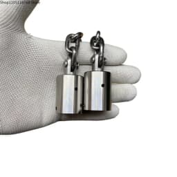 Stainless Steel Nunchaku Connecting Rings - DIY Parts Kit with Axles & Chain Links for Three-Section Staff