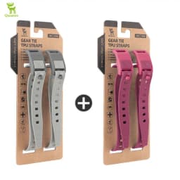 Qunature 4Pcs/set TPU Cable Tie Multifunctional Outdoor Cycling Tie-down Strap Wrap-around Design Resistant High Strength Strap