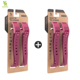 Qunature 4Pcs/set TPU Cable Tie Multifunctional Outdoor Cycling Tie-down Strap Wrap-around Design Resistant High Strength Strap
