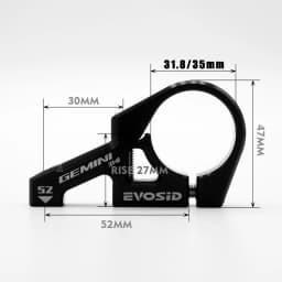 EVOSID DH Direct Mount Stem 35mm CNC Dual Crown Stem 31.8mm High-Strength Aluminum Alloy Bicycle Handlebar for AM/FR Motorcycle