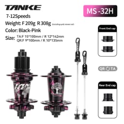 TANKE MTB 120 Click Hub 6 Bearing Bike Front Rear 32 36 Holes Disc Brake QR Bicycle mass thunder Noisy Cube HG 6 Pawl Hubs TH390