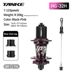 TANKE MTB 120 Click Hub 6 Bearing Bike Front Rear 32 36 Holes Disc Brake QR Bicycle mass thunder Noisy Cube HG 6 Pawl Hubs TH390