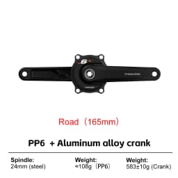 THINKRIDER PP6 Spider Power Meter 4 Bolt 110BCD 24mm Cadence Pedal Balance BLE ANT+ Crankset Chainring for Shimano