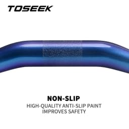 TOSEEK Chameleon Color Carbon Fiber Mountain Bike Handlebar Riser Handlebar Flat Handlebar Bicycle Accessories Light & Strong