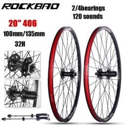ROCKBAO Mountain Bike Wheelset 24/26/27.5/700C Disc Brake 4Bearings 7-11speed Quick Release 29er 120sounds MTB Bicycle Wheel