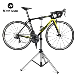 WEST BIKING Bike Repair Stand Adjustable Foldable Aluminum Alloy MTB Road Bicycle Maintenance Holder Stable Bike Rack With Tray