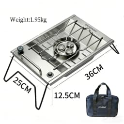 8000W IGT Gas Sinking Stove 3 Burner Stainless Steel Portable Camping Stove Desktop Brazier Grill Windproof Butane Propane