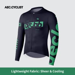 AEC.CYSLIST 2026 New Women's Cycling Jersey Spring Men Long Sleeve Cycling Tops YKK Zipper Cycling Clothing Breathable