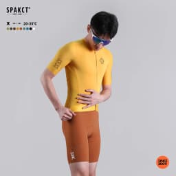 SPAKCT X- Earth Tone Quick Dry High Elastic Men's Short Sleeve Cycling Jersey for Road Bike