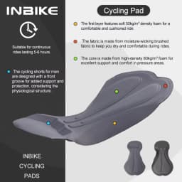 INBIKE Men's Bike Shorts 3D Padded Cycling Road Biking Clothing Man Mountain Riding Biker Bicycle MTB Cycle Shorts With Pockets